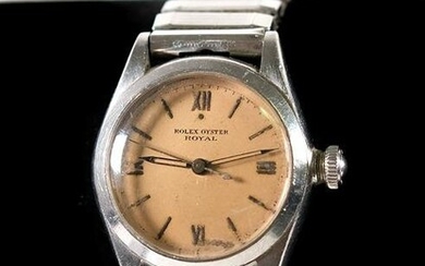 Vintage Rolex Royal Oyster Watch w/Salmon Dial