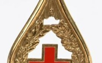 WWI IMPERIAL GERMAN RED CROSS FLAG POLE TOP FINIAL
