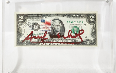 Warhol, Andy - Billet de banque authographié