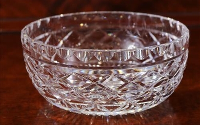 Waterford leaded crystal bowl, 3.5 in. T, 8.5 in. Dia.