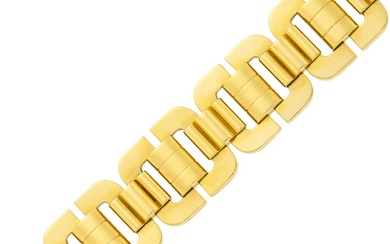 Wide Gold Bracelet