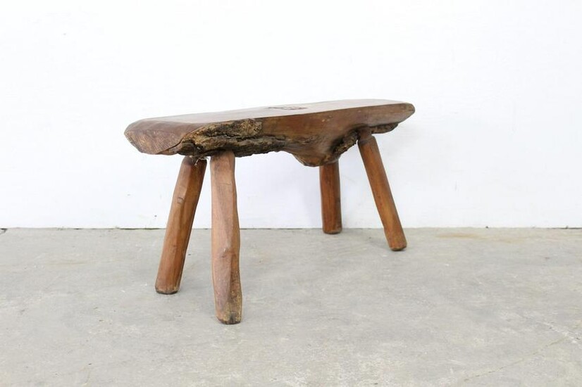 Wood Carved YALE Bench/Stool,Mid-century Modern