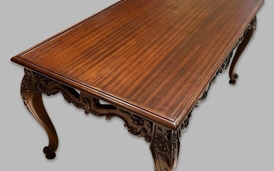 木雕刻茶几二十世纪 Wood Carving Coffee Table, 20th Century87x49.5 x44cm