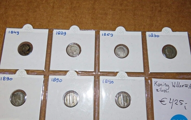 Zilveren munten koning willem ii en iii 1849 - 1890