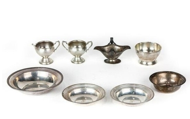 (lot of 8) A Collection of American sterling hollowware