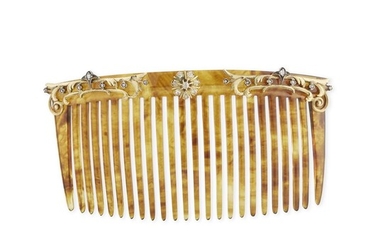 A Fabergé diamond-set tortoiseshell hair comb Fabergé, workmaster Eduard...