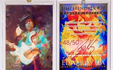 1 of 50 Artist Signed JIMI HENDRIX Giclee Art Card