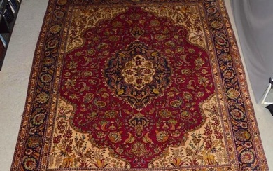 10' 8" x 10' 11" Persian Tabriz Rug