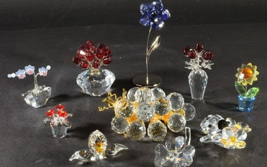 10 Boxed Swarovski Crystal Flowers