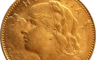 10 Francs 1922, Switzerland, Gold