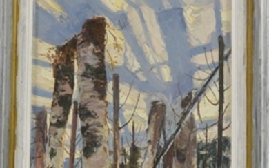 Bob Nally (American, 1938-1990) Birches in Winter