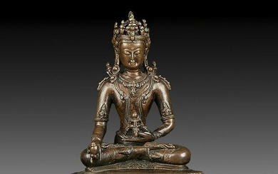Chinese Qing Dynasty Tibetan Bronze Buddha.