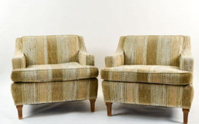 MID-CENTURY UPHOLSTERED LOUNGE CHAIRS