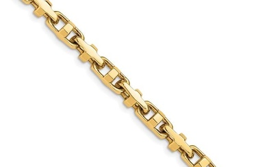 10K Yellow Gold 5mm Fancy Link Bracelet - 8.75 in.