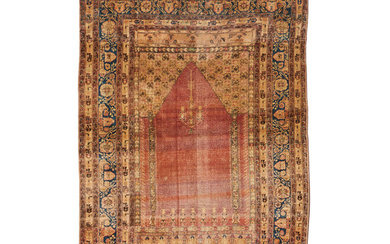 A Tabriz Silk Prayer Rug