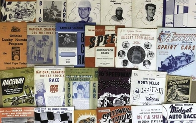 125 race programs from the 1950’s