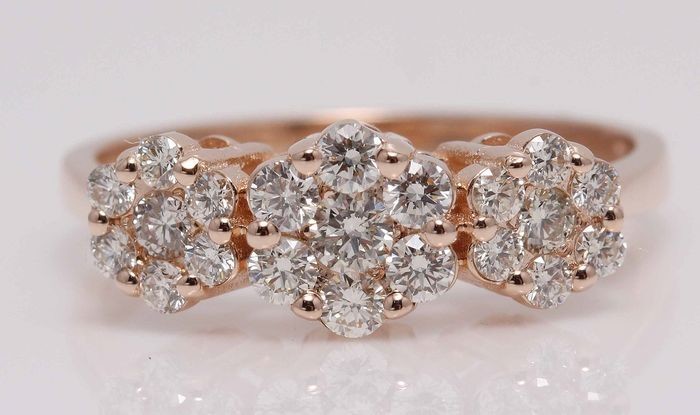 14 kt. Pink gold - Ring - 0.65 ct Diamond