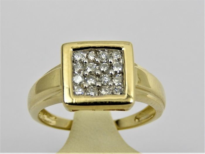14 kt. Yellow gold - Ring - 0.25 ct Diamond