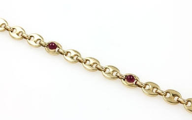 14 kt gold bracelet with rubies ,...