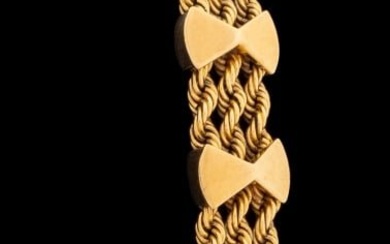 14K Yellow Gold Triple Rope Chain Bracelet