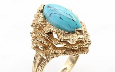 14KY Gold Turquoise Ring