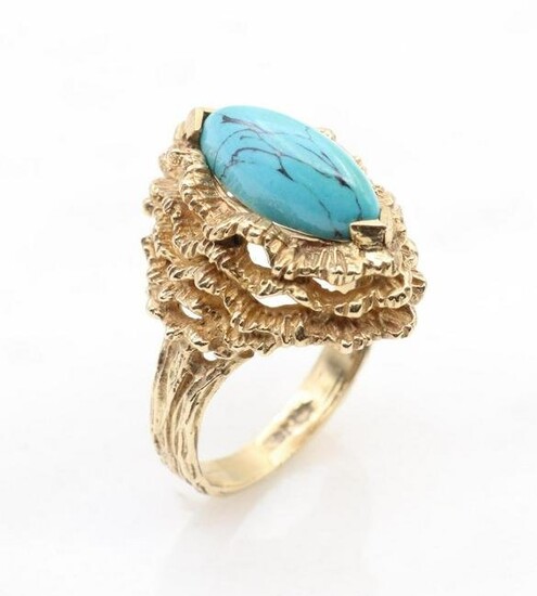 14KY Gold Turquoise Ring