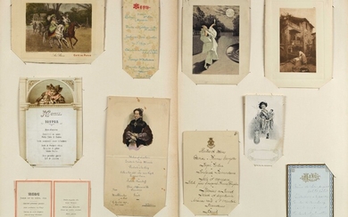 17 Lot de 10 cartes de menus gastronomiques. Datant de 1892 à 1917. Avec annotations...