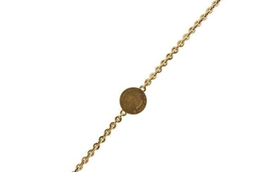 Cartier 18k Gold Medallion Tag Bracelet
