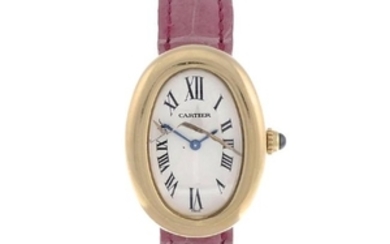 CARTIER - a lady's Baignoire wrist watch. 18ct yellow
