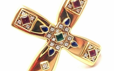 Cartier Vizantija 18k Emerald Sapphire Ruby Diamond