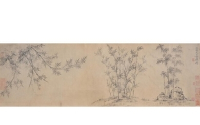 A Chinese painted hand scroll