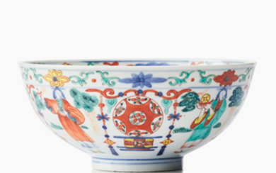 A Chinese Wucai ‘Immortals’ bowl