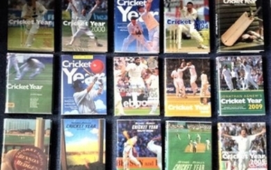 Cricket collection 29 hardback Benson and Hedges Year books complete from 1982 to 2010 with over 1400 signatures that reads...