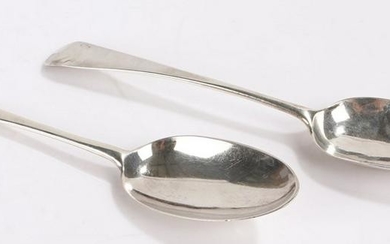 George II silver low mark table spoon, London 1747