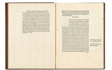 Giovanni Francesco PICO DELLA MIRANDOLA 1463-1494 Heptaplus de septiformi sex dierum genseos enarratione