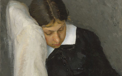 Ilya Repin (1844-1930), Portrait of Vera Repina, the artist's wife, reading
