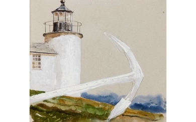JAMIE WYETH | LETTER WITH A LIGHTHOUSE AND ANCHOR