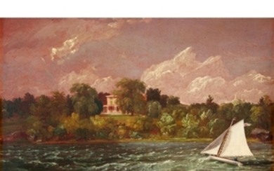 JASPER FRANCIS CROPSEY (american 1823-1900) "WAVERLY NEWTON, LONG ISLAND"...