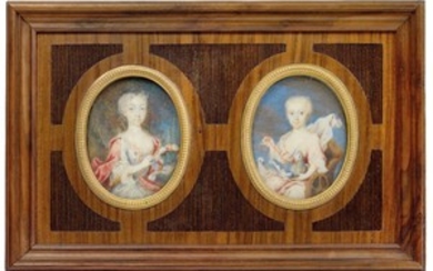 Maria Amalia of Saxony (1724-1760) and probably portrait of her sister