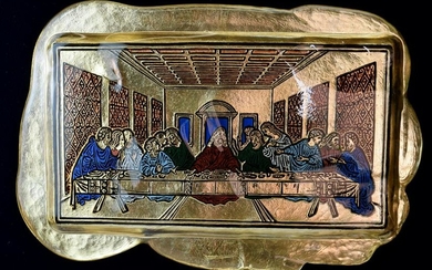 Murano glass bas-relief " Ultima cena "