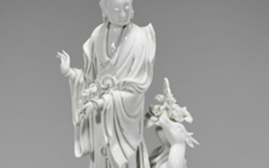 Old Chinese Blanc De Chine Porcelain Figural Group