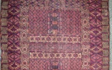 Oriental Rug, hand-woven, 3" x 5'1". Note: All rugs are