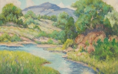 Peter L. Hohnstedt (1871-1957), River Landscape, oil