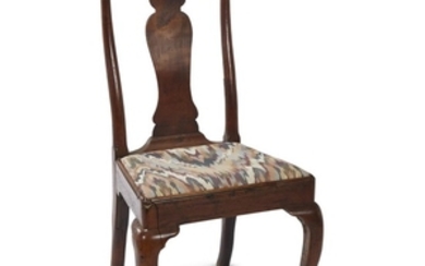 A Queen Anne walnut side chair 18th century H:...