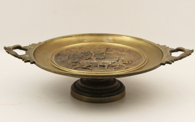 SIGNED FRENCH BRONZE TAZZA