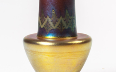 Tiffany Studios Purple and Gold Favrile Tel-el-Amarna Vase