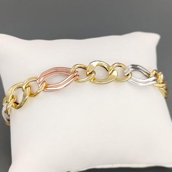 18 kt. Pink gold, White gold, Yellow gold - Bracelet