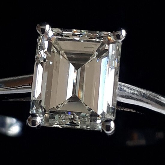 18 kt. White gold - Ring - 1.50 ct Diamond