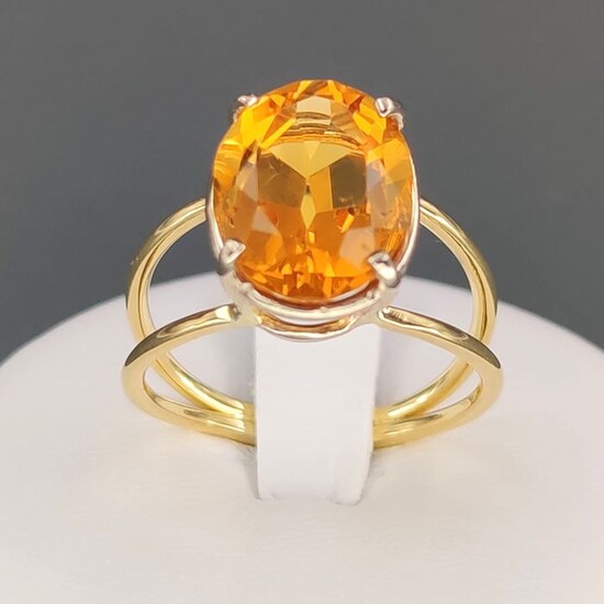 18 kt. Yellow gold - Ring - 5.00 ct Citrine