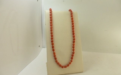 18 kt. Yellow gold, Sardinian coral - Necklace